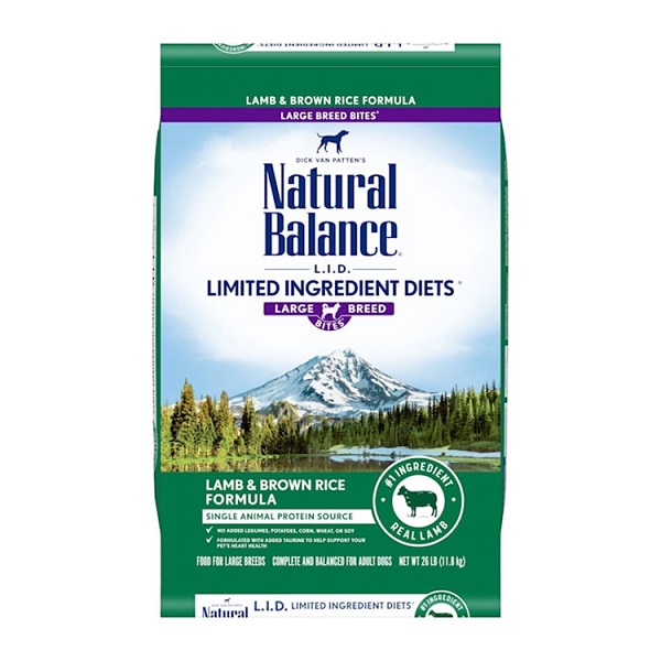 Natural Balance L.I.D. Lamb & Brown Rice Large Breed Dry Dog Food - 26lb