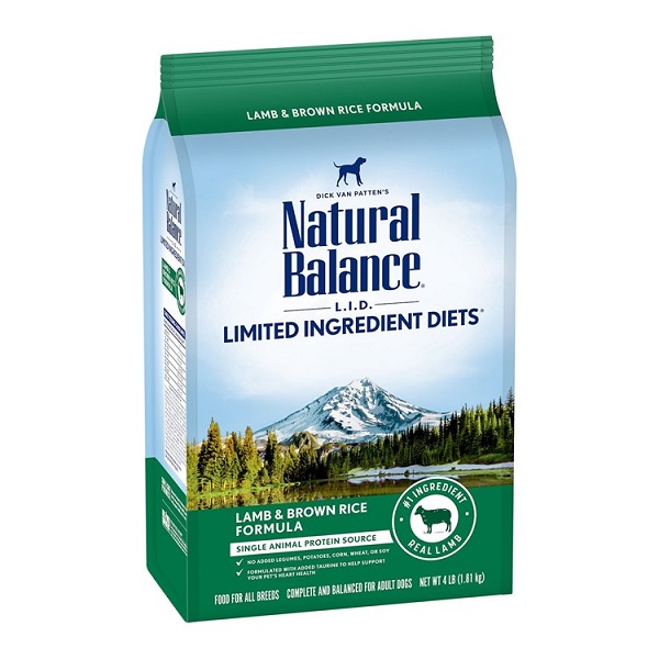 Natural Balance L.I.D. Lamb & Brown Rice Formula Dry Dog Food - 4lb