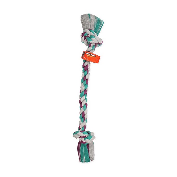Mammoth 2 Knot Cottonblend Color Dog Rope Tug - 48in