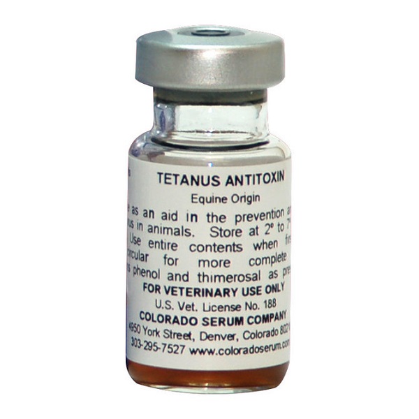 Colorado Serum Company Tetanus Antitoxin Livestock Vaccine - 1500 Units (1DS)