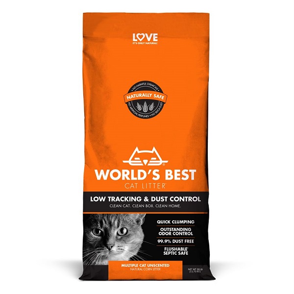 World's Best Multi-Cat Unscented Low Tracking & Dust Control Cat Litter
