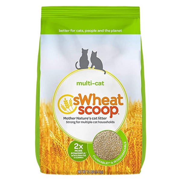sWheat Scoop Multi-Cat Natural Clumping Wheat Cat Litter