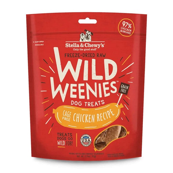 Stella & Chewy's Chicken Wild Weenies Freeze-Dried Raw Dog Treats - 3.25oz