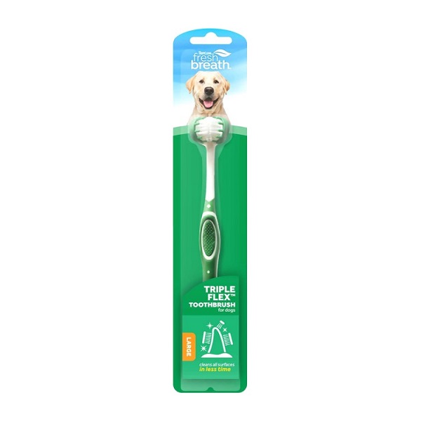 TropiClean Fresh Breath Tripleflex Dog Toothbrush