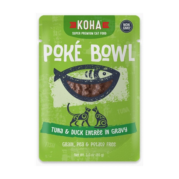 KOHA Poké Bowl Tuna & Duck Entrée in Gravy for Cats 2.8oz