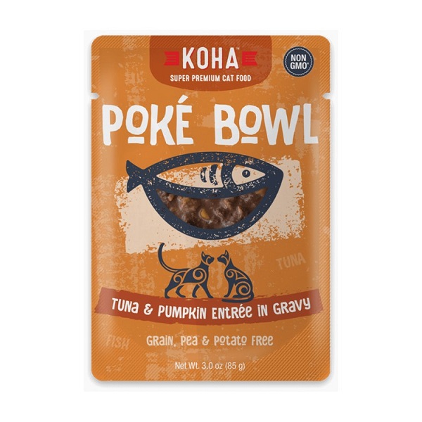 KOHA Poké Bowl Tuna & Pumpkin Entrée in Gravy for Cats - 2.8oz