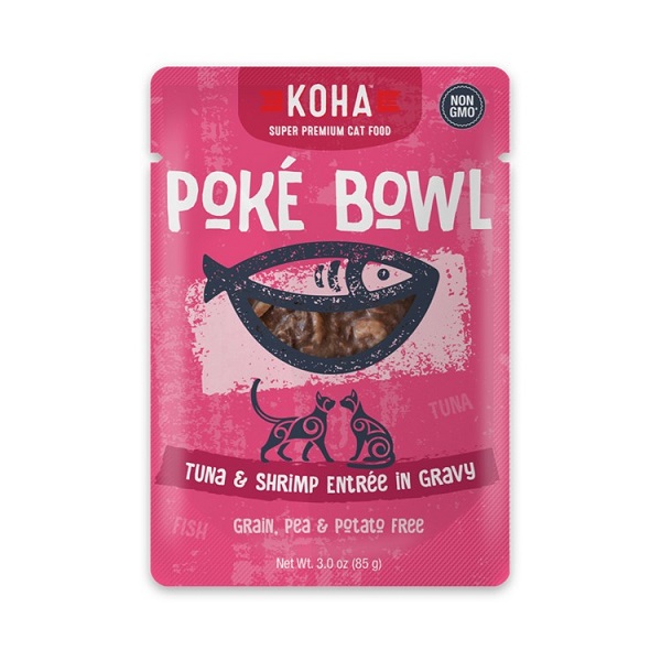 KOHA Poké Bowl Tuna & Shrimp Entrée in Gravy for Cats - 2.8oz