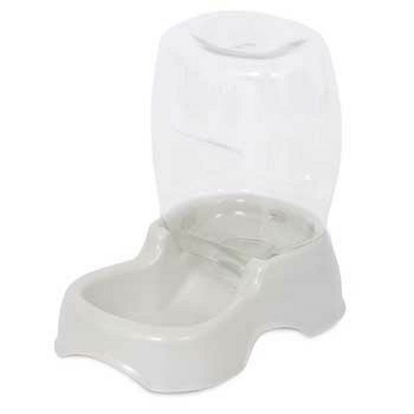Petmate Cafe Cat and Dog Pearl White Waterer - .25 Gallon