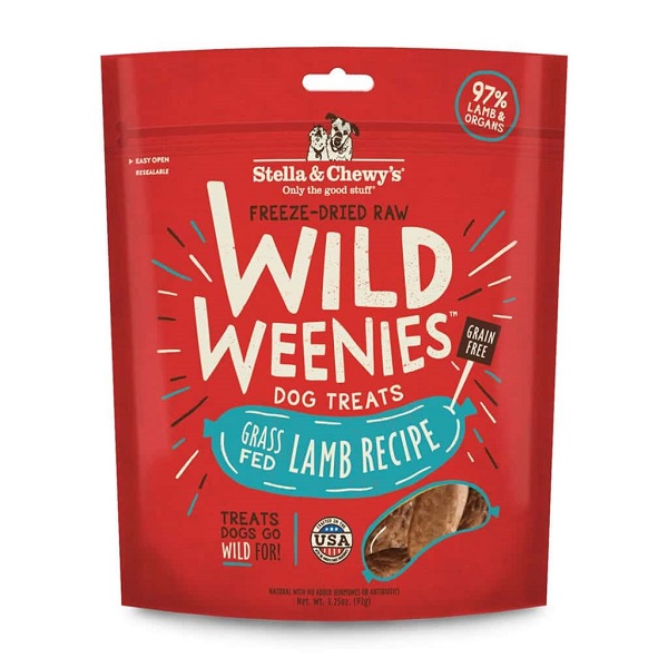 Stella & Chewy's Lamb Wild Weenies Freeze-Dried Raw Dog Treats - 3.25oz