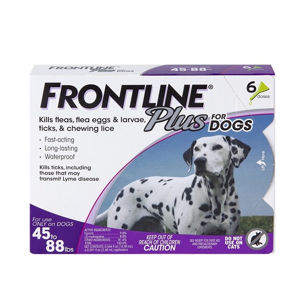 Frontline Plus Flea & Tick Spot Treatment for Large Dogs (45-88 lbs)