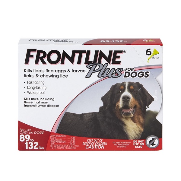 Frontline Plus Flea & Tick Spot Treatment for Extra Large Dogs (89-132 lbs)