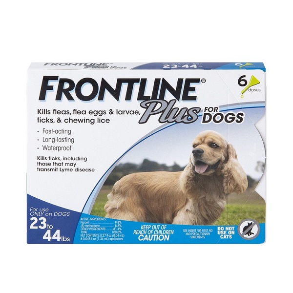 Frontline Plus Flea & Tick Spot Treatment for Medium Dogs (23-44 lbs)