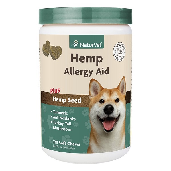NaturVet Hemp Allergy Aid Soft Chews for Dogs (120ct)