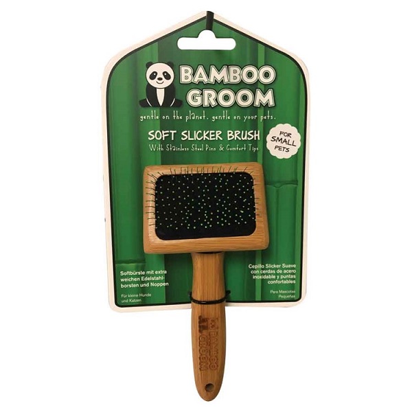 Bamboo Groom Soft Slicker Brush (Small)