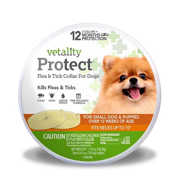 Vetality 12 Month Protect Flea & Tick Collar For Dogs (Small)