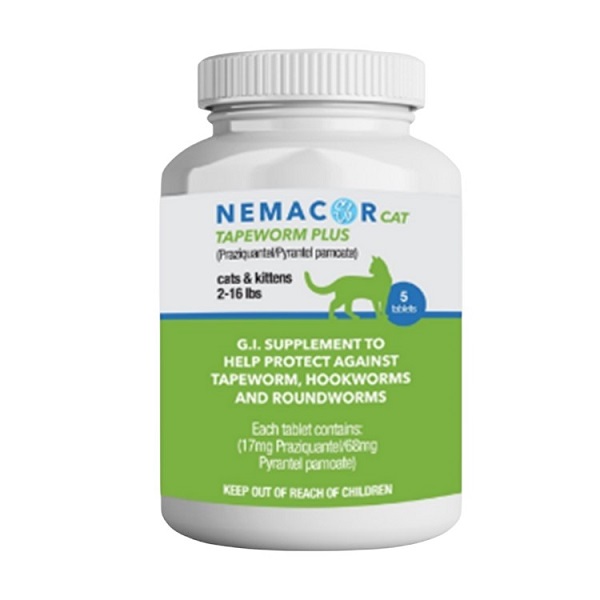 Nemacor Cat Tapeworm PLUS (Pyrantel/Praziquantel) Tablets  - 5ct