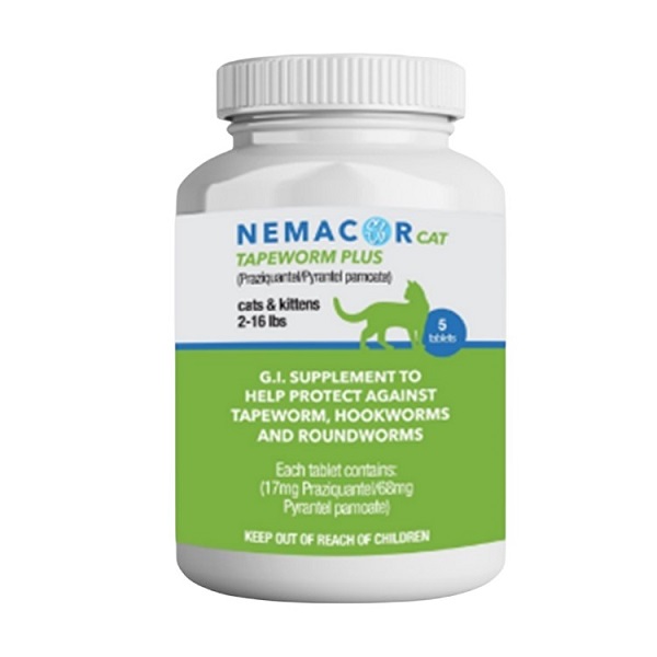 Nemacor Cat Tapeworm PLUS (Pyrantel/Praziquantel) Tablets  - 5ct