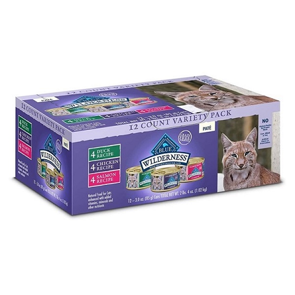 Blue Buffalo Wilderness Pate Variety Grain-Free Cat Canned Food - 12ct