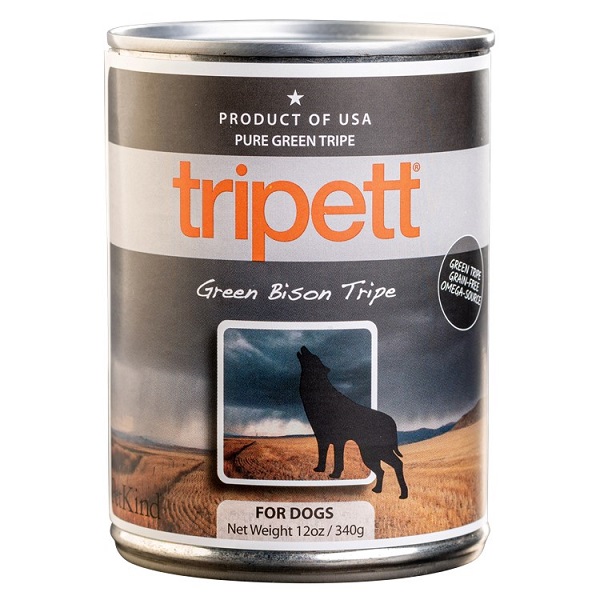 PetKind Green Bison Tripe Tripett Grain-Free Canned Dog Food - 12oz