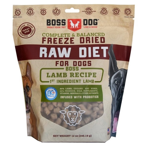 Boss Dog Complete & Balanced Freeze-Dried Raw Diet Lamb Recipe Dog Food - 12oz