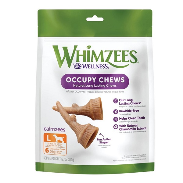 WHIMZEES Occupy Calmzees Dental Chews Value Bag Dog Treats - Large (6ct)