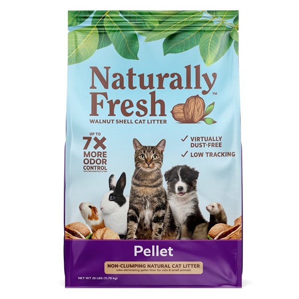 Naturally Fresh Pellet Unscented Non-Clumping Walnut Cat Litter - 26lb