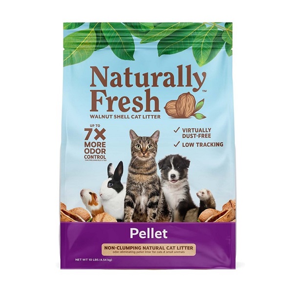 Naturally Fresh Pellet Unscented Non-Clumping Walnut Cat Litter - 10lb
