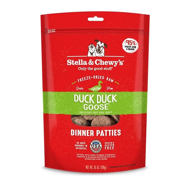 Stella & Chewy's Duck Duck Goose Patties Freeze-Dried Dog Food - 25oz