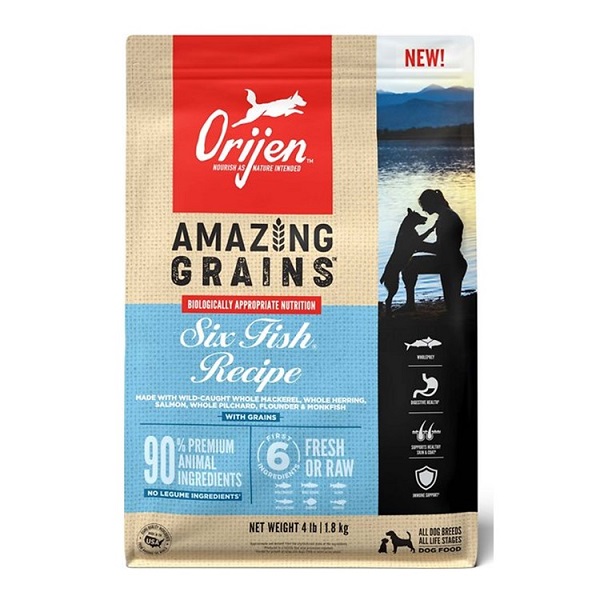 Orijen Amazing Grains Six Fish Recipe Dry Dog Food