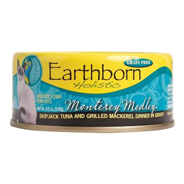 Earthborn Holistic Monterey Medley SkipJack Tuna & Mackerel Dinner in Gravy Canned Cat Food - 5.5oz