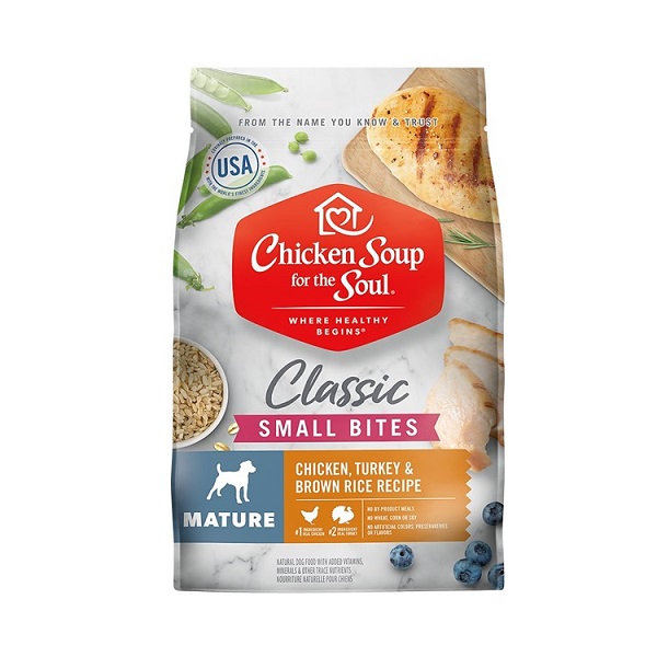 Chicken Soup for the Soul Small Bites Chicken, Turkey & Brown Rice Mature Dry Dog Food - 4.5lb