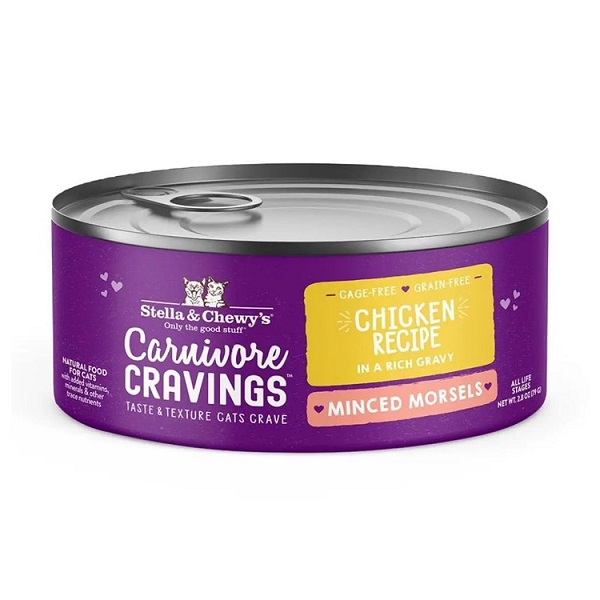 Stella & Chewy's Carnivore Cravings Minced Morsels Chicken Recipe Wet Cat Food (2.8oz)