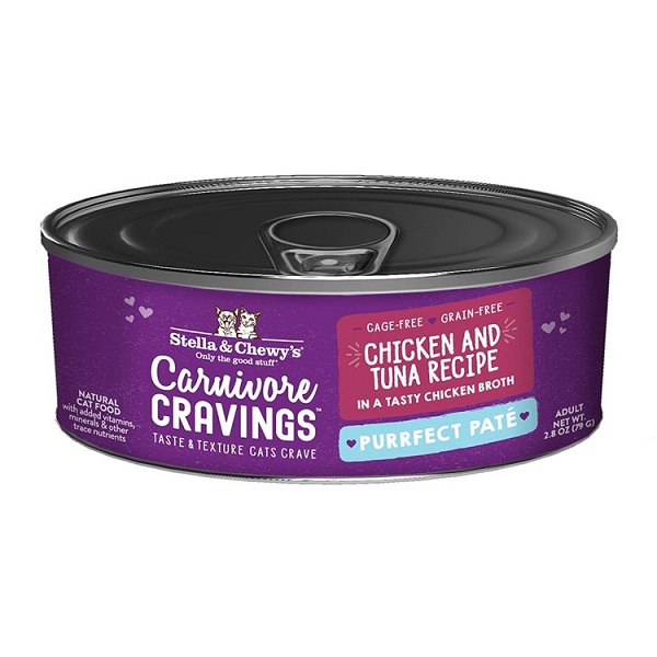 Stella & Chewy's Carnivore Cravings Purrfect Paté Chicken & Tuna Recipe Wet Cat Food (2.8oz)