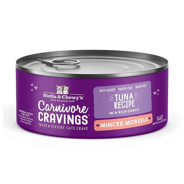 Stella & Chewy's Carnivore Cravings Minced Morsels Tuna Recipe Wet Cat Food (2.8oz)