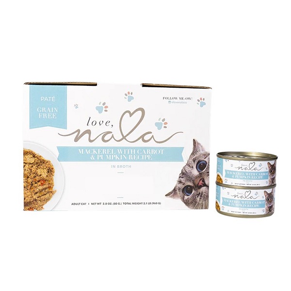 Love Nala Mackerel Pate with Carrot & Pumpkin Recipe Wet Cat Food - Single Can (2.8oz)