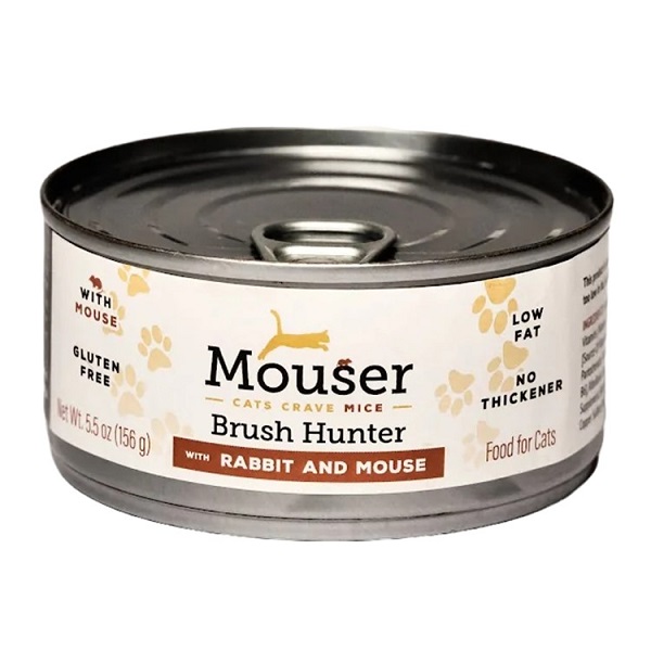 Mouser Brush Hunter Canned Cat Food w/Rabbit and Mouse (5.5oz)