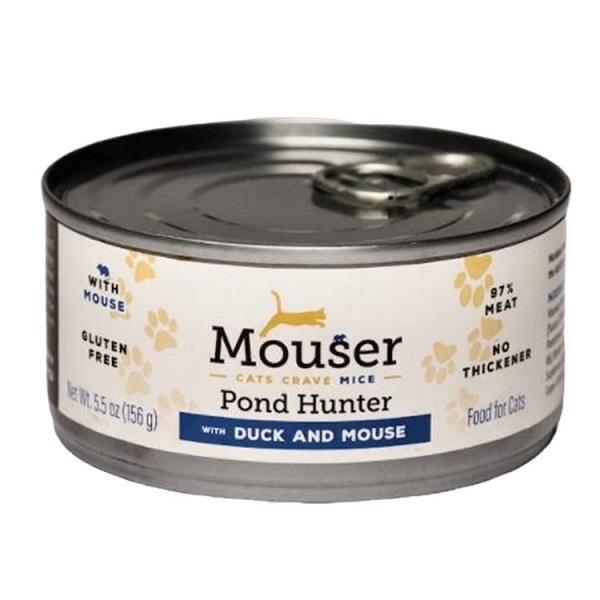 Mouser Pond Hunter Canned Cat Food w/Duck and Mouse (5.5oz)