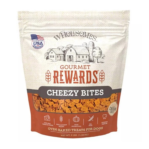 Wholesomes Gourmet Rewards Cheezy Bites Dog Treats - 3lbs
