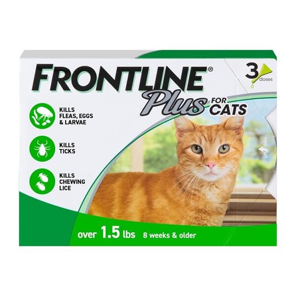 Frontline Plus Flea & Tick Spot Treatment for Cats (Over 1.5 lbs)
