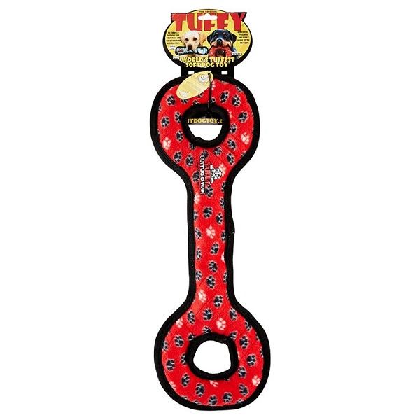 Tuffy's Ultimate Tug-O-War Red Paws Dog Toy