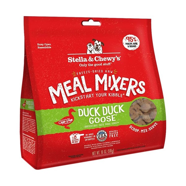 Stella & Chewy's Duck Duck Goose Meal Mixers Dog Food - 18oz