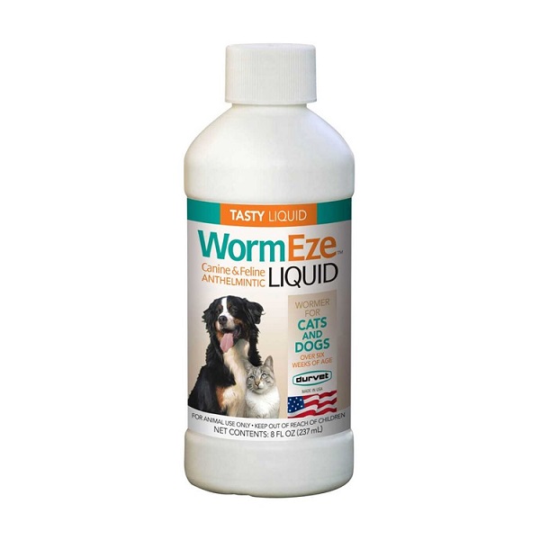 Durvet Wormeze Canine & Feline Anthelmintic Liquid Wormer - 8oz