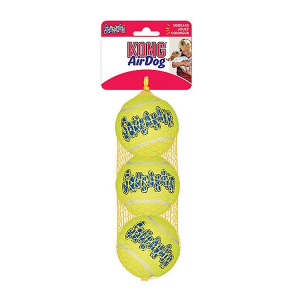 KONG Squeakair Squeaker Small Tennis Ball Dog Toy - 3pk