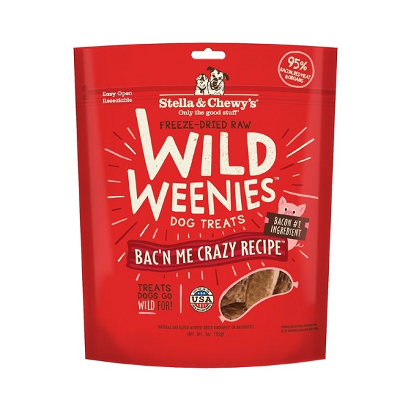 Stella And Chewy's Wild Weenies Bacn Me Crazy Dog Treats - 3oz