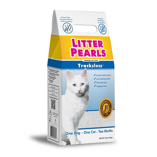 Little Pearls Tracksless Unscented Non-Clumping Crystal Cat Litter - 7lb