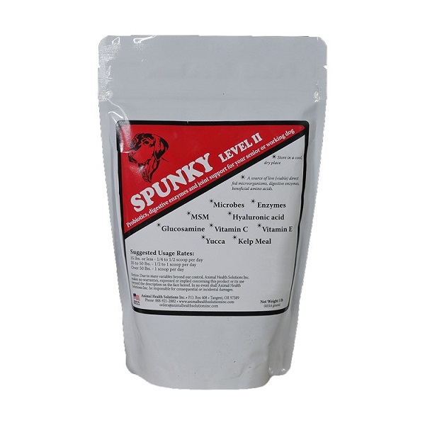 Animal Health Solutions Spunky Level II Digestive & Joint Support Dog Supplement - 1lb