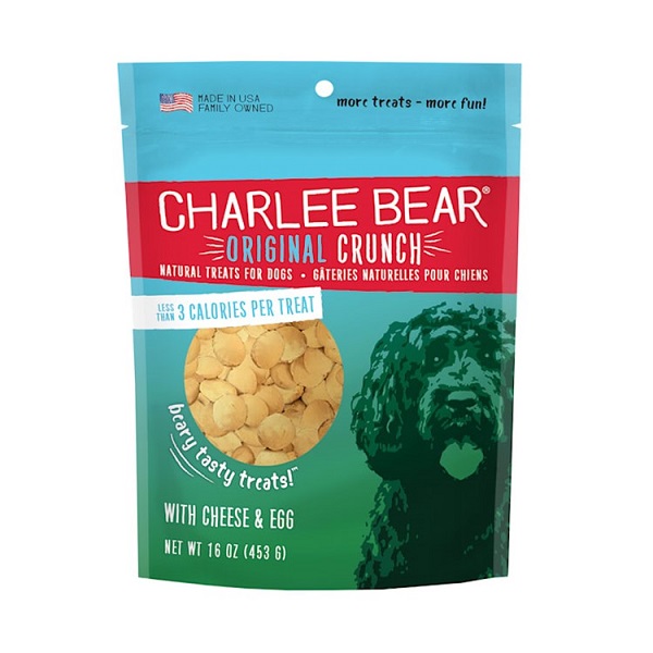 Charlee Bear Original Crunch Cheese & Egg Flavor Dog Treats - 16oz