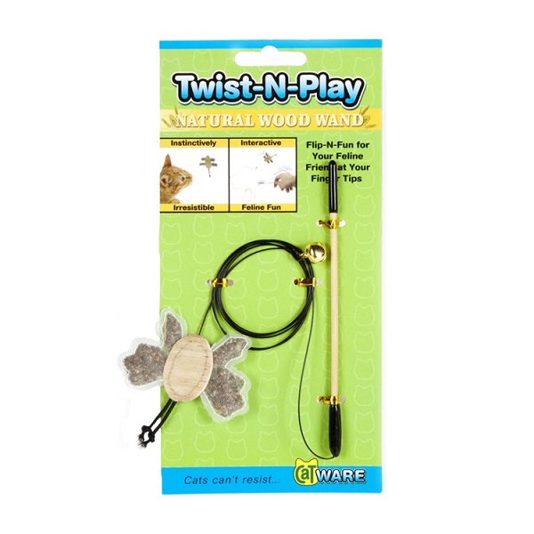Ware Twist-n-Play Natural Wood Wand Cat Toy