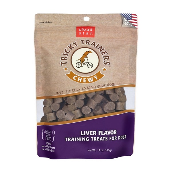 Cloud Star Chewy Tricky Trainers Liver Flavor Dog Treats - 14oz
