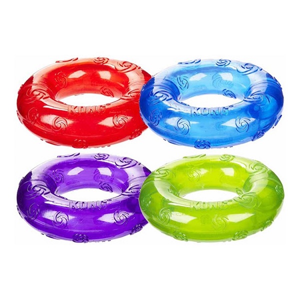 KONG Squeezz Large Ring Dog Toy - Assorted Colors